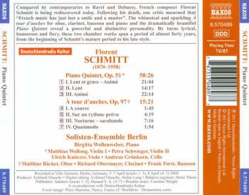 CD Florent Schmitt: Piano Quintet, op. 51 - A Tour D'Anches, Op. 97