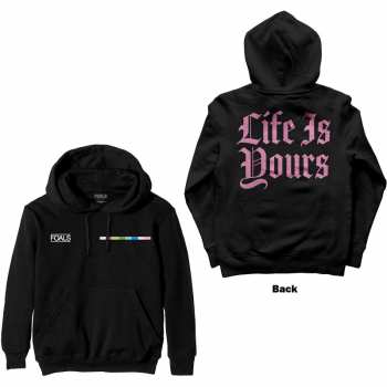 Merch Foals: Foals Unisex Pullover Hoodie: Life Is Yours Text (back Print) (small) S