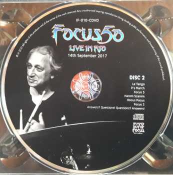 3CD/Blu-ray Focus: Focus 50: Live In Rio - Completely Focussed