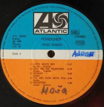 LP Foreigner: Head Games