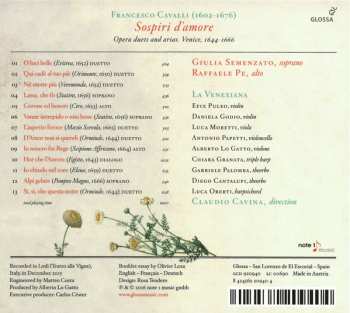 CD Francesco Cavalli: Sospiri D'Amore