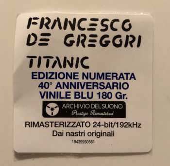 LP Francesco De Gregori: Titanic CLR | NUM