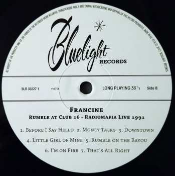 LP Francine: Rumble At Club 16 - Radiomafia Live 1991