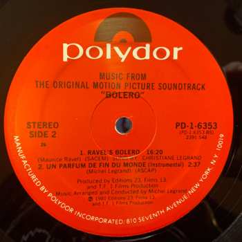 LP Michel Legrand: Bolero (Original Motion Picture Soundtrack)
