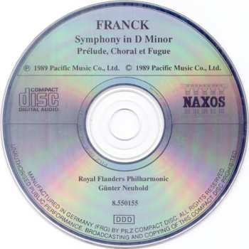 CD César Franck: Symphony In D Minor / Prélude, Choral Et Fugue