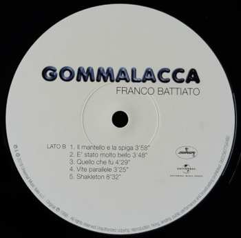 LP Franco Battiato: Gommalacca