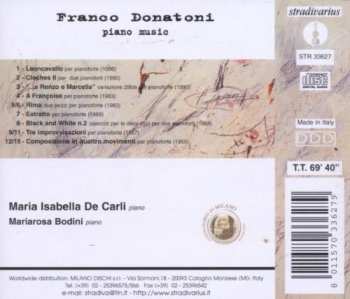 CD Franco Donatoni: Piano Music