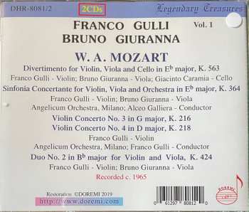 2CD Wolfgang Amadeus Mozart: Vol. 1: Sinfonia Concertante / Divertimento-Trio K.563 / Violin Concertos 3 & 4 / Violin & Viola Duo #2)