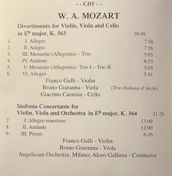 2CD Wolfgang Amadeus Mozart: Vol. 1: Sinfonia Concertante / Divertimento-Trio K.563 / Violin Concertos 3 & 4 / Violin & Viola Duo #2)