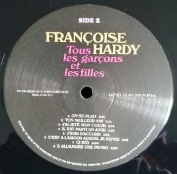 LP Françoise Hardy: Tous Les Garçons Et Les Filles LTD