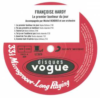 LP Françoise Hardy: Le Premier Bonheur Du Jour LTD | CLR