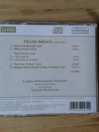 CD Frank Bridge: Rebus / Dance Poem / Dance Rhapsody