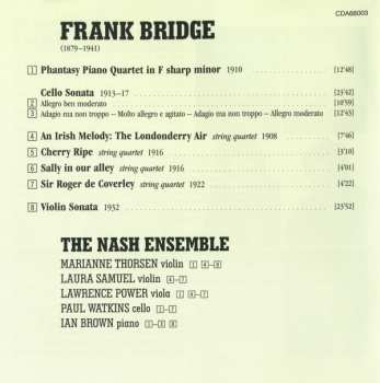 CD Frank Bridge: Phantasy Piano Quartet · Cello Sonata · Violin Sonata · Folk Tunes for string quartet