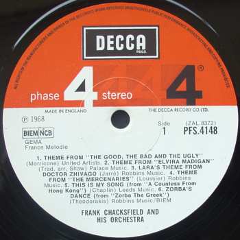 LP Frank Chacksfield & His Orchestra: Film Festival