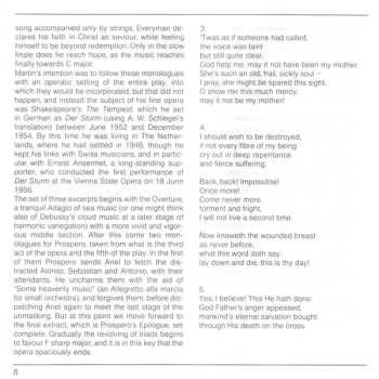 CD Berliner Philharmoniker: 6 Monologues From "Jedermann"- 3 Excerpts From "Der Sturm" - La Tentation De Saint Antoine