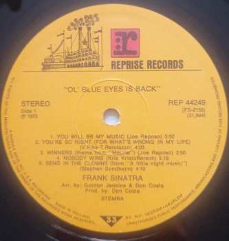 LP Frank Sinatra: Ol' Blue Eyes Is Back
