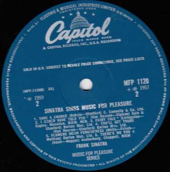 LP Frank Sinatra: Sinatra Sings Music For Pleasure