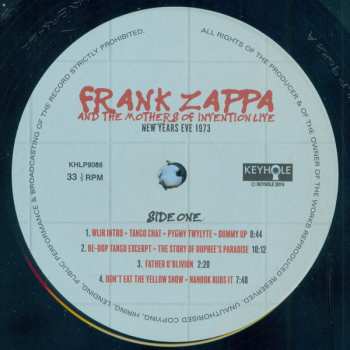 LP Frank Zappa: Live New Years Eve 1973
