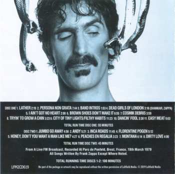 2CD Frank Zappa: Brest 1979