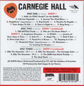 3CD Frank Zappa: Carnegie Hall