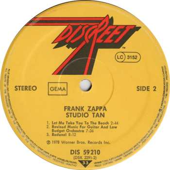 LP Frank Zappa: Studio Tan