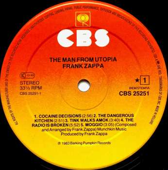 LP Frank Zappa: The Man From Utopia
