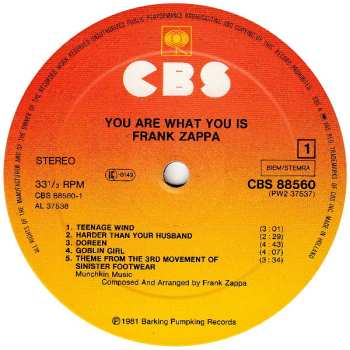 2LP Frank Zappa: You Are What You Is