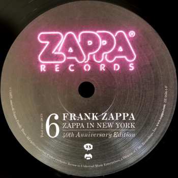 3LP Frank Zappa: Zappa In New York