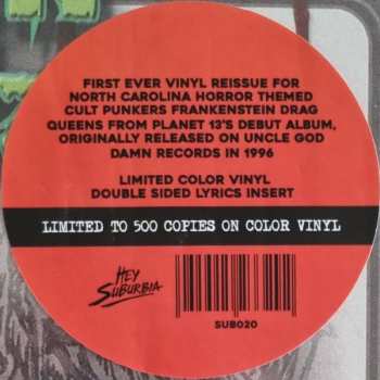 LP Frankenstein Drag Queens From Planet 13: The Late, Late, Late Show LTD | CLR