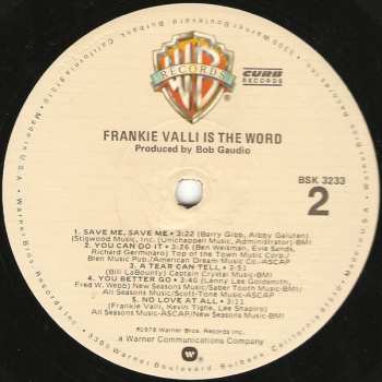 LP Frankie Valli: ...Is The Word