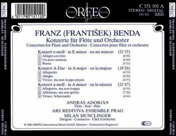 CD František Benda: Flötenkonzerte / Flute Concertos / Concertos Pour Flûte