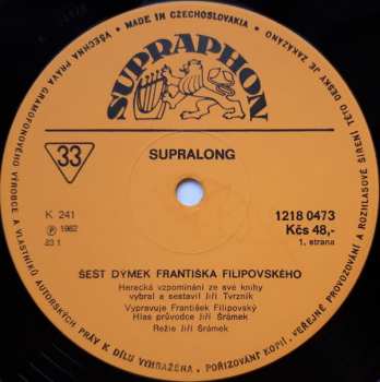 LP František Filipovský: Šest Dýmek Františka Filipovského