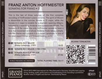 CD Franz Anton Hoffmeister: Sonatas For Piano • 3