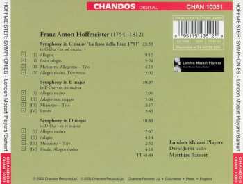 CD Franz Anton Hoffmeister: Symphonies
