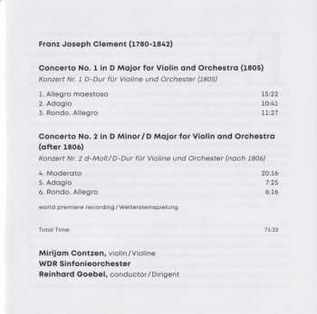 CD WDR Sinfonieorchester Köln: Violin Concertos Nos. 1-2