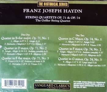 2CD Joseph Haydn: String Quartets Op. 71 & Op. 74
