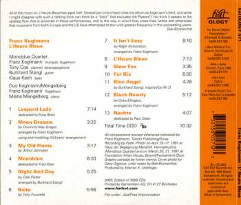 CD Franz Koglmann: L'Heure Bleue