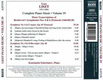 CD Ludwig van Beethoven: Complete Piano Music • Volume 19 - Symphonies Nos. 4 & 6 Pastoral (Piano Transcriptions)