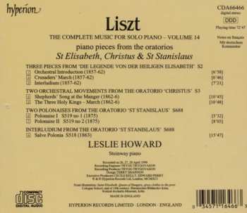 CD Franz Liszt: Pieces From Christus And St. Elisabeth; Polonaises de St. Stanislaus; Salve Polonia