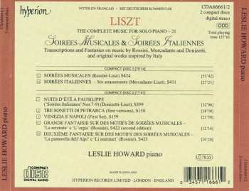 2CD Franz Liszt: Soirées Musicales & Soirées Italiennes