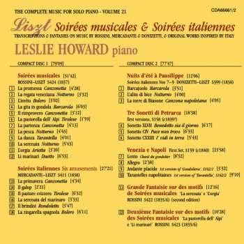 2CD Franz Liszt: Soirées Musicales & Soirées Italiennes