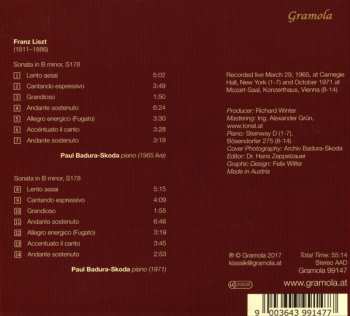 CD Franz Liszt: Sonate H-Moll; 1965 & 1971