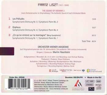 CD Franz Liszt: The Sound of Weimar 2 DIGI