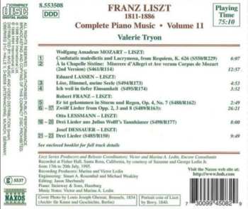 CD Franz Liszt: Transcriptions Of Vocal Works By W.A. Mozart, Eduard Lassen, Robert Franz, Otto Lessmann And Josef Dessauer