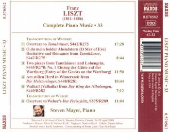 CD Franz Liszt: Wagner And Weber Transcriptions