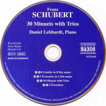 CD Franz Schubert: 30 Minuets With Trios • 8 Ländler