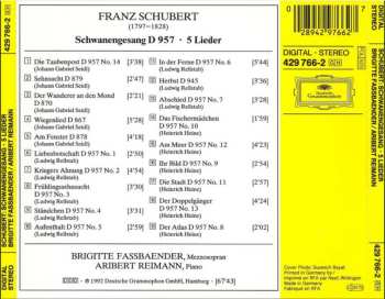 CD Franz Schubert: Schwanengesang · 5 Lieder