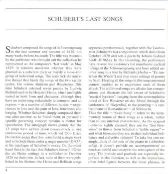 CD Franz Schubert: Schwanengesang · 5 Lieder