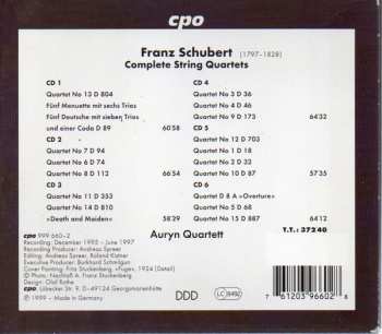 6CD/Box Set Franz Schubert: Complete String Quartets 