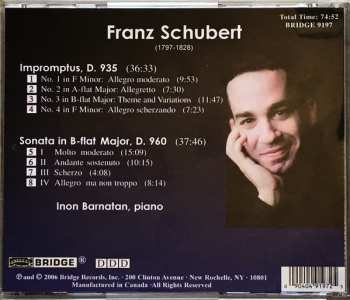 CD Franz Schubert: Impromptus, D. 935 / Sonata In B-flat, D. 960